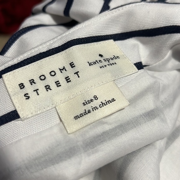 Brand new size 8 Kate Spade tie back a line midi dress in black and white - Picture 8 of 8